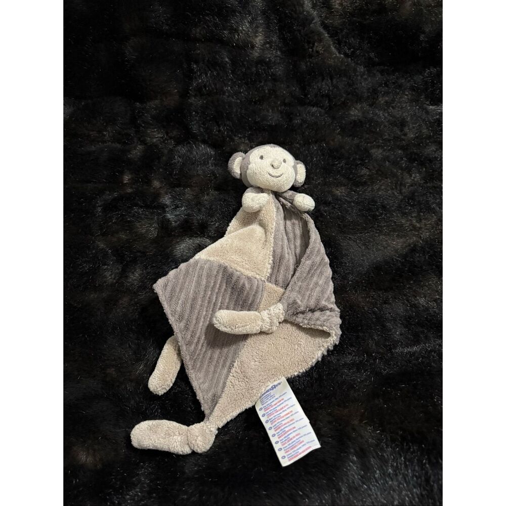 Babies R Us Retired Monkey Plush Security Blanket 9x9 Lovey Brown